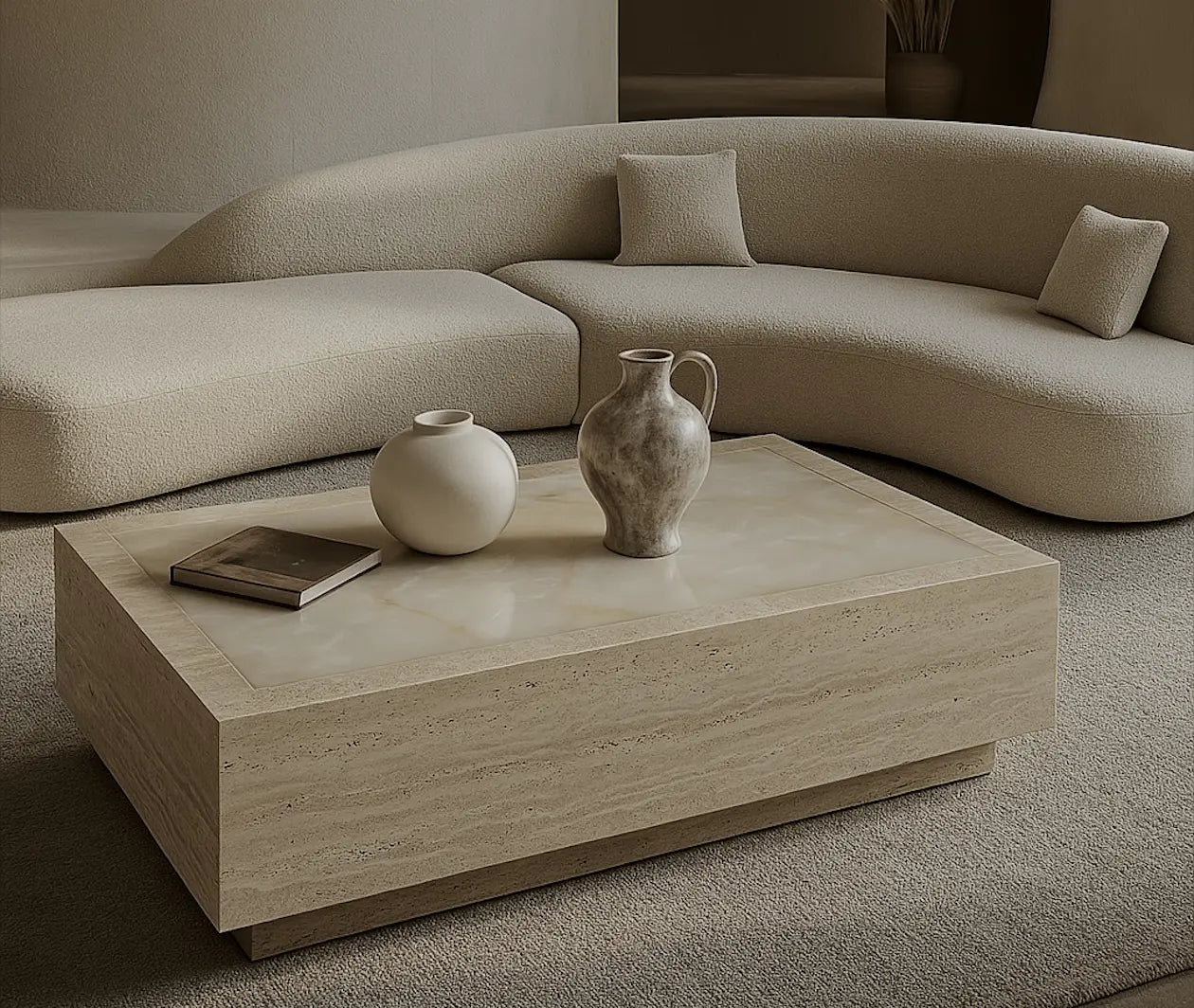 What Makes a Travertine End Table Unique? - Belaré Home