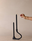 Ebony Muted Candelabra - Belaré Home