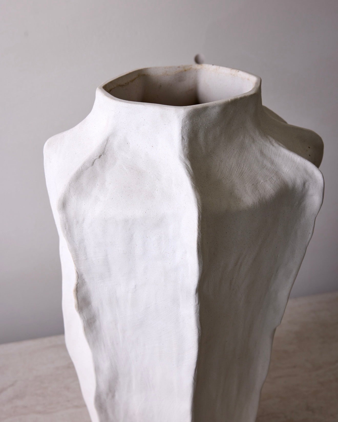 Selena White Ceramic Vase 20" Tall - Modern Minimalist Home Decor - Belaré Home