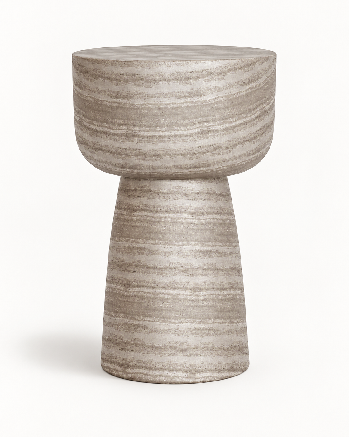 Maro reinforced concrete outdoor side table with washed finish