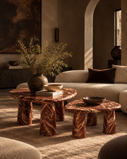 Rosso Red Levanto Marble Coffee Table