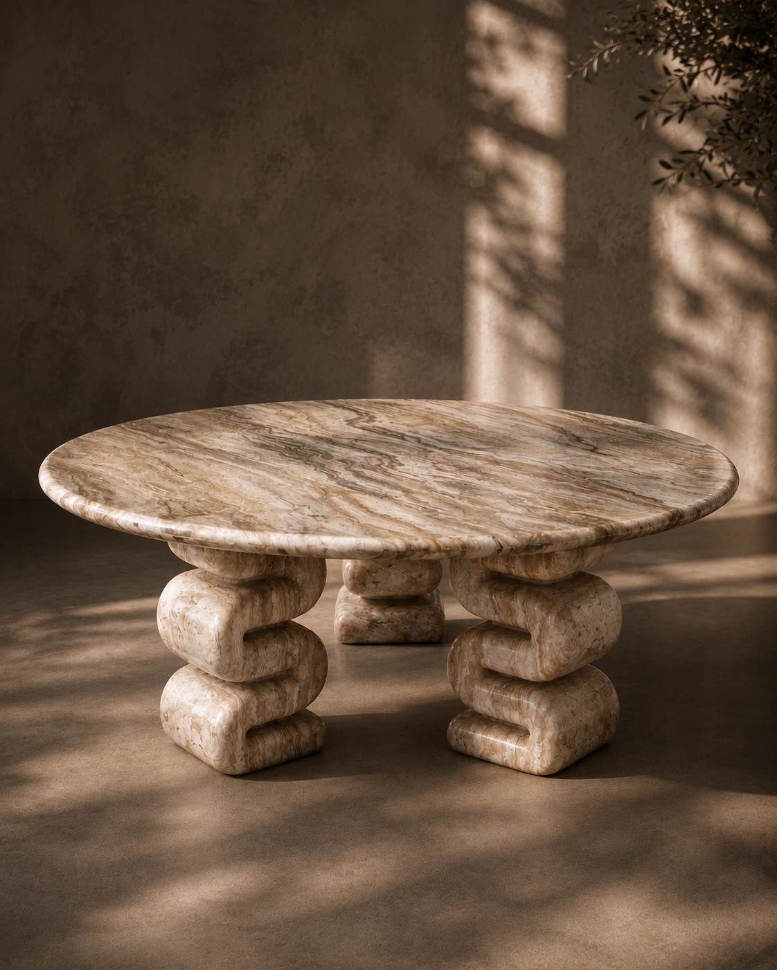 Solenne Onyx Marble Table