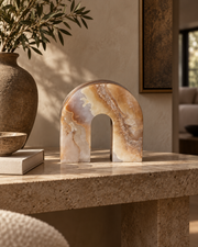 Rainbow, Amber Onyx Sculpture