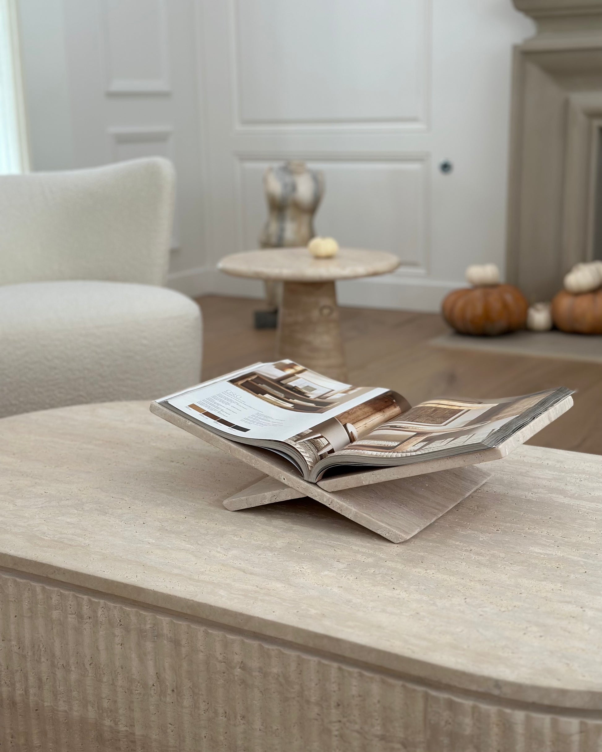 Travertine Bookstand - Belaré Home