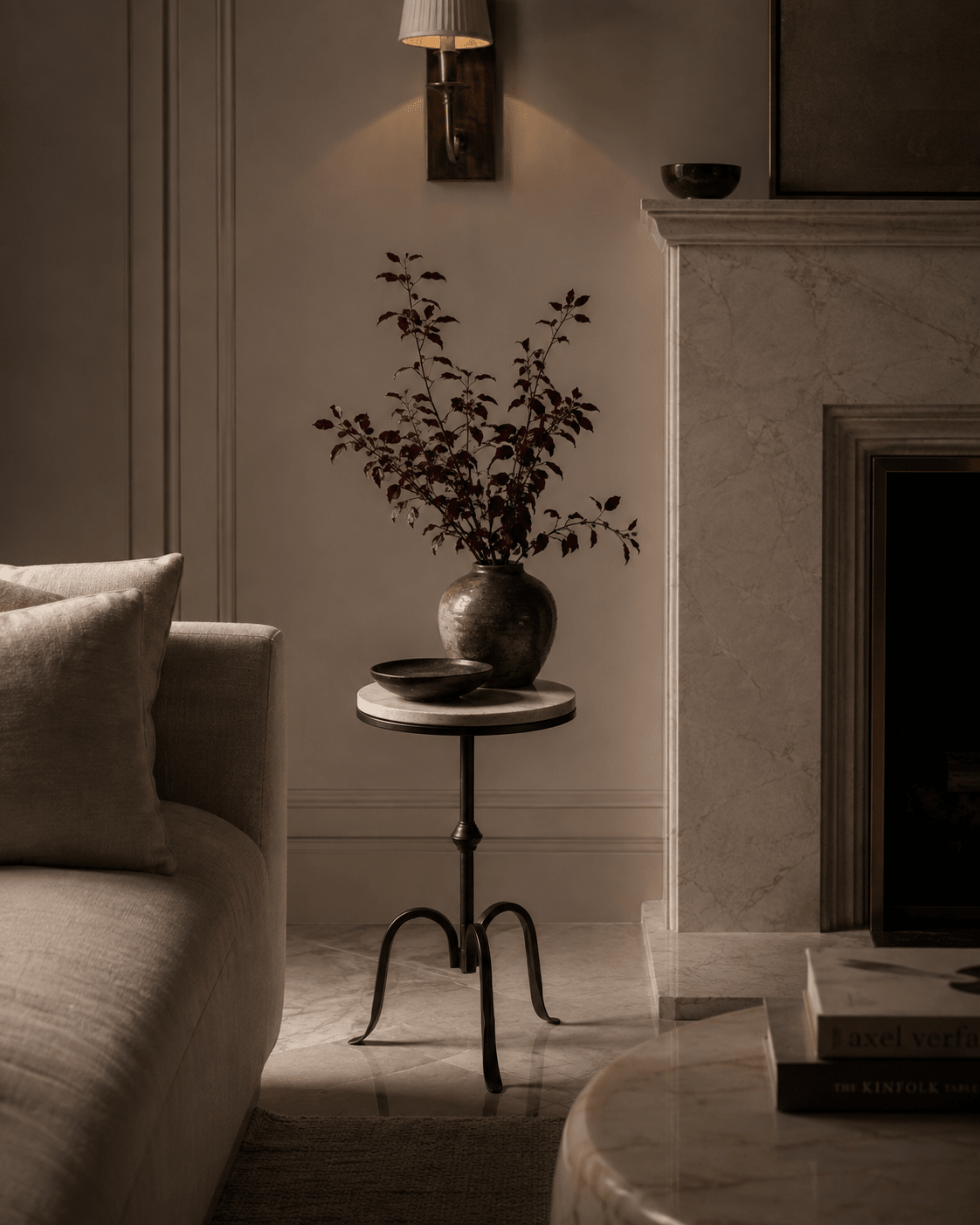 The Charlotte Marble Accent Table - Belaré Home