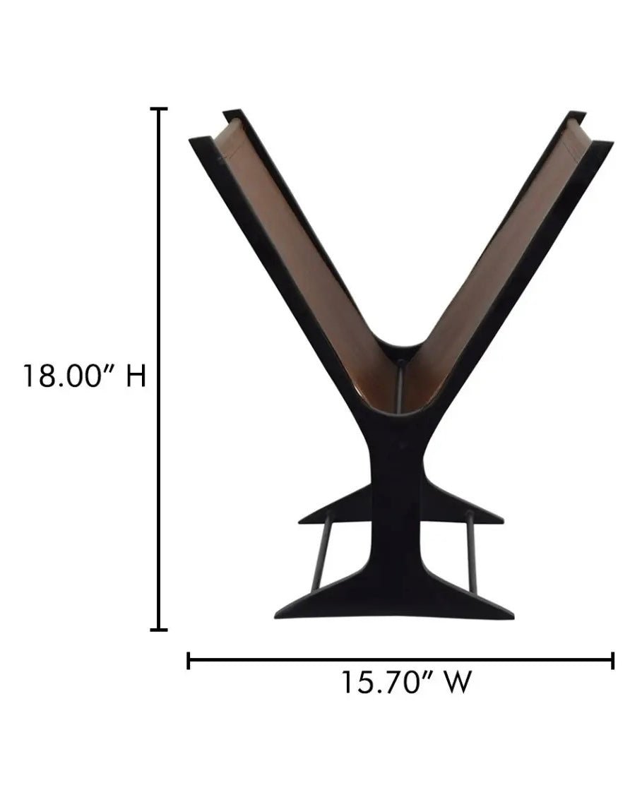 Leather Book and Magazine Rack - Belaré Home
