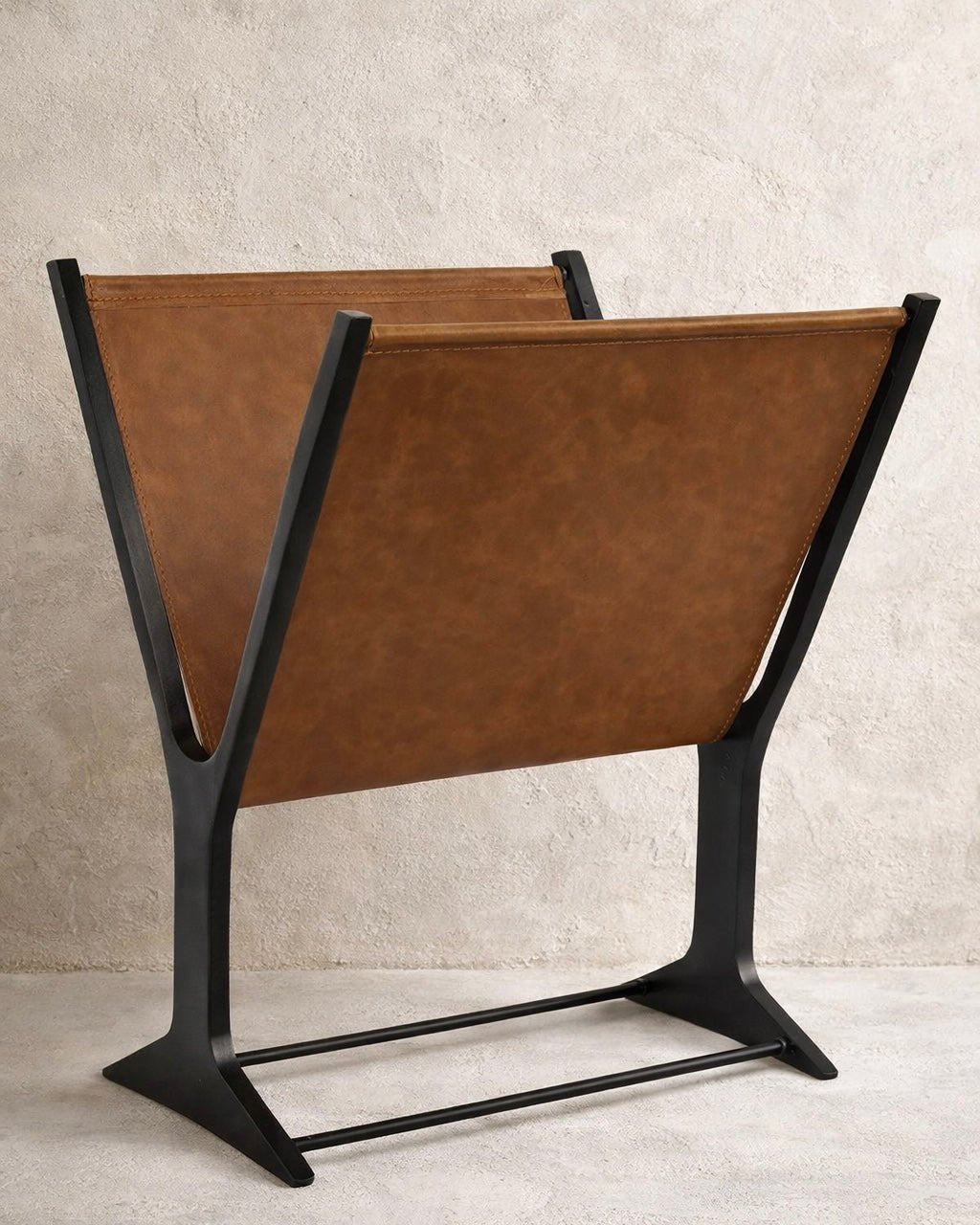Leather Book and Magazine Rack - Belaré Home