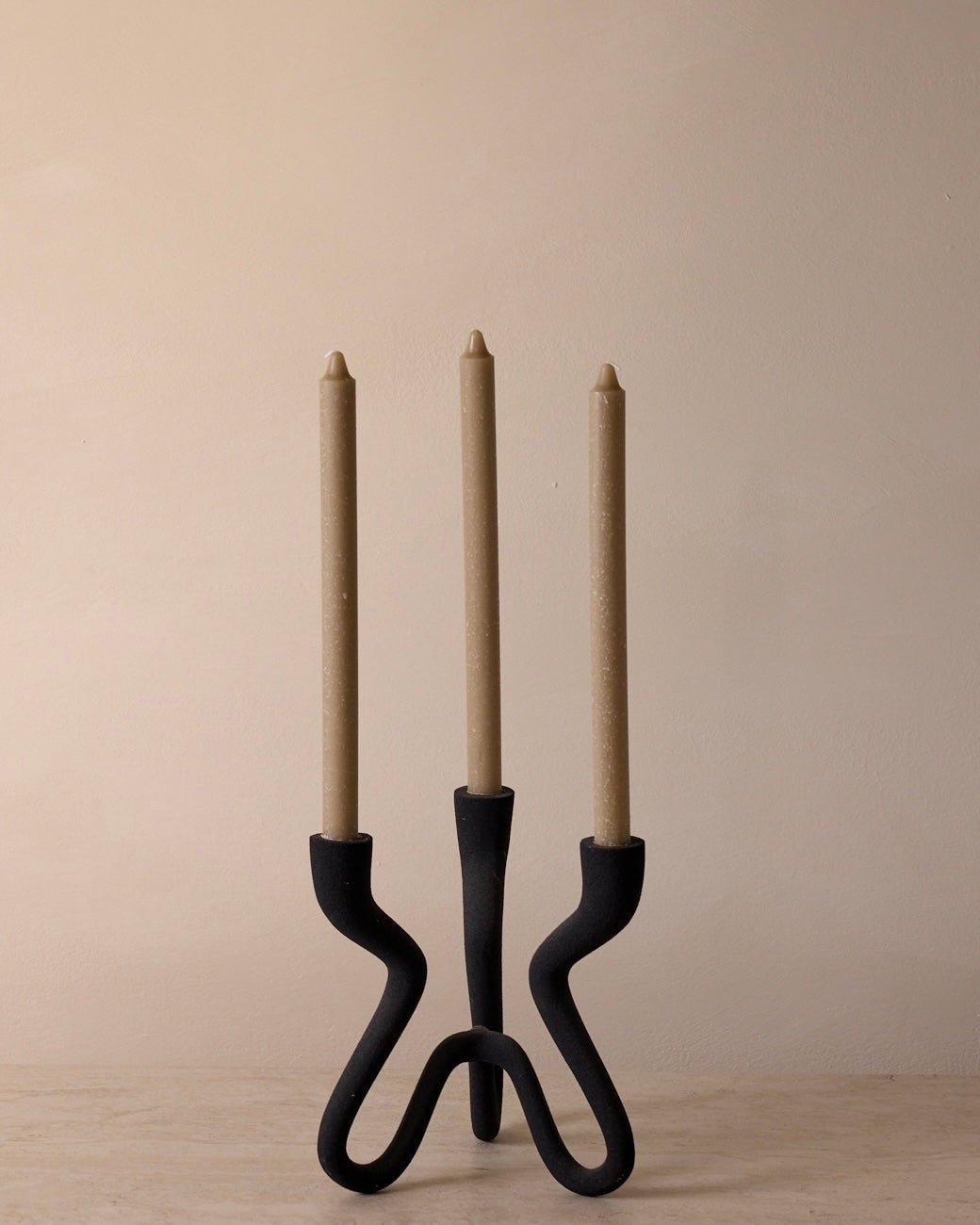 Ebony Elevated Candelabra - Belaré Home