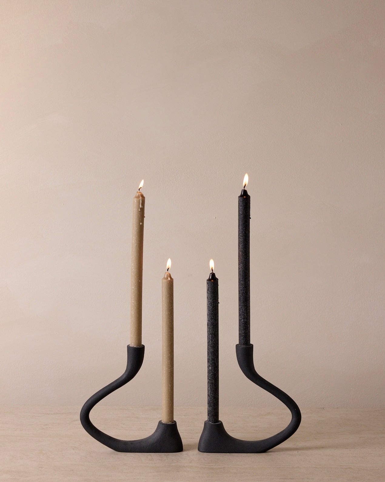 Ebony Muted Candelabra - Belaré Home