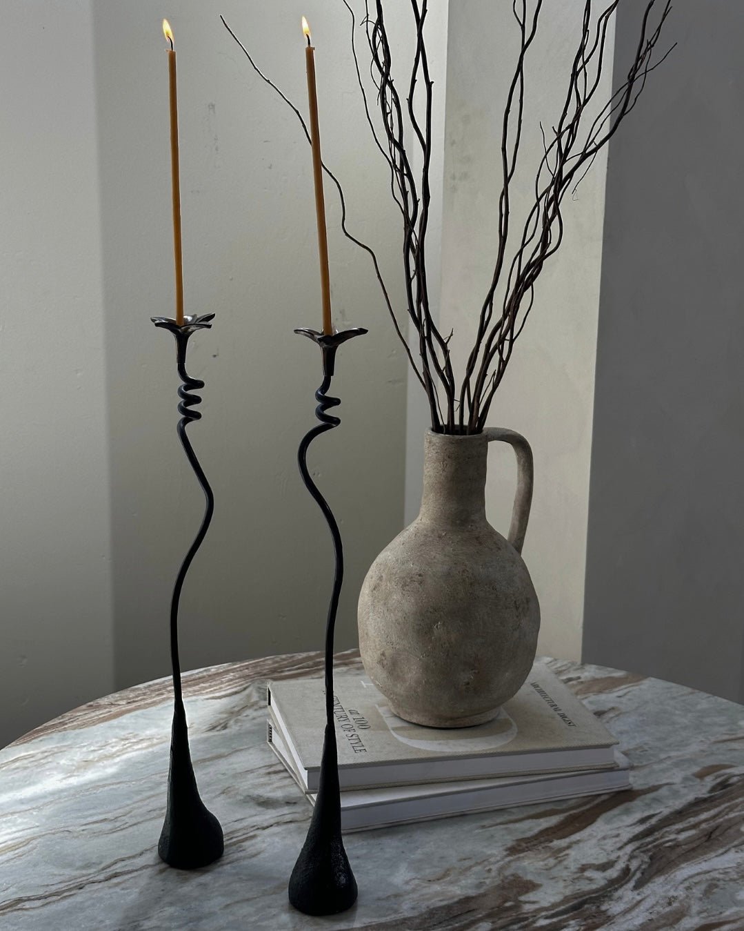 Ferra Lily Candle Holders (Set of 2) - Belaré Home