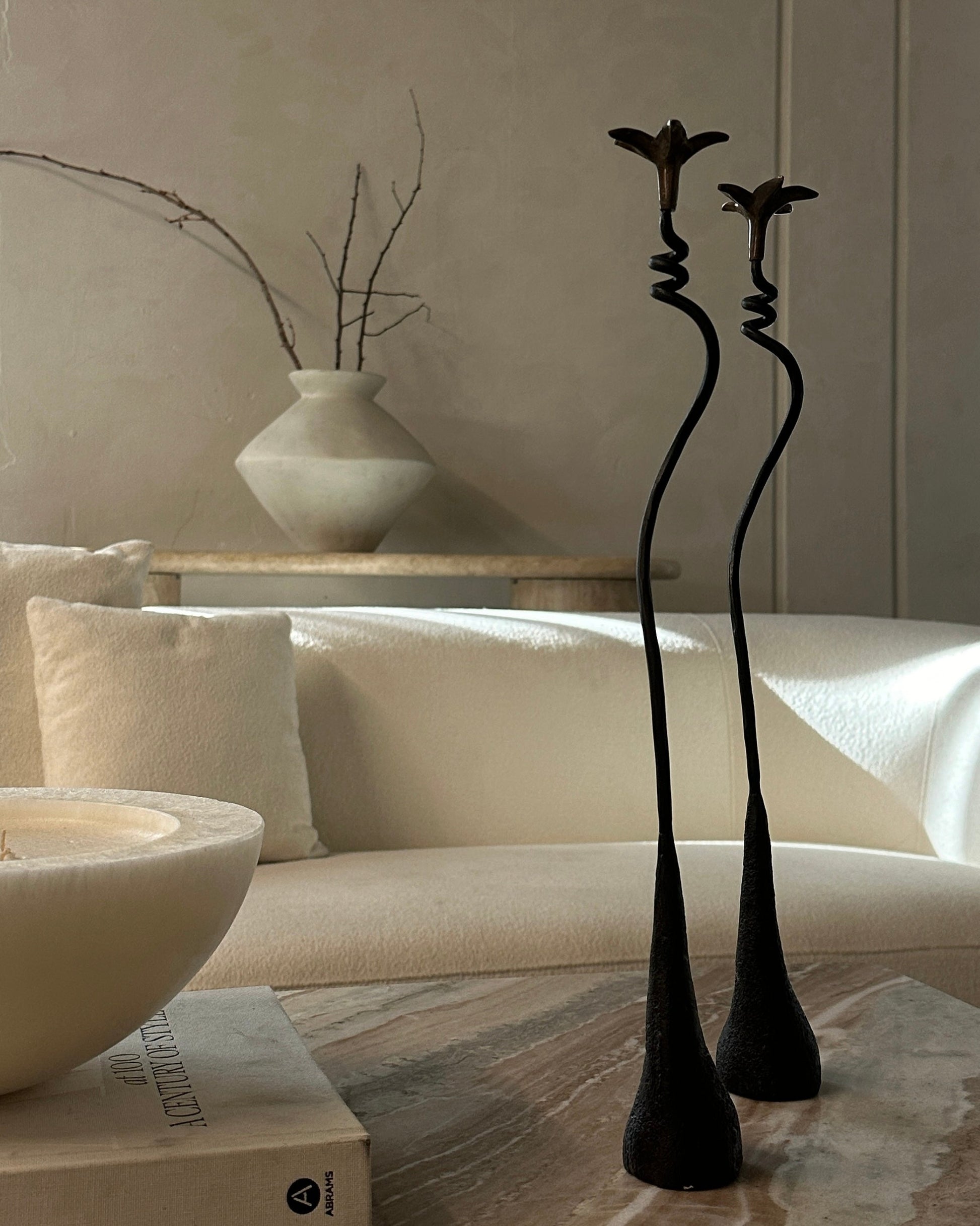 Ferra Lily Candle Holders (Set of 2) - Belaré Home