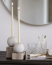 Polished Marble Candle Holder - Belaré Home