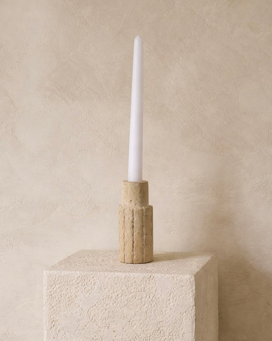 Travertine Candle Holders - Belaré Home