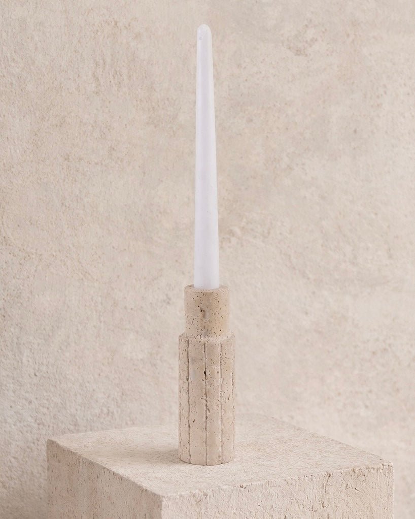 Travertine Candle Holders - Belaré Home