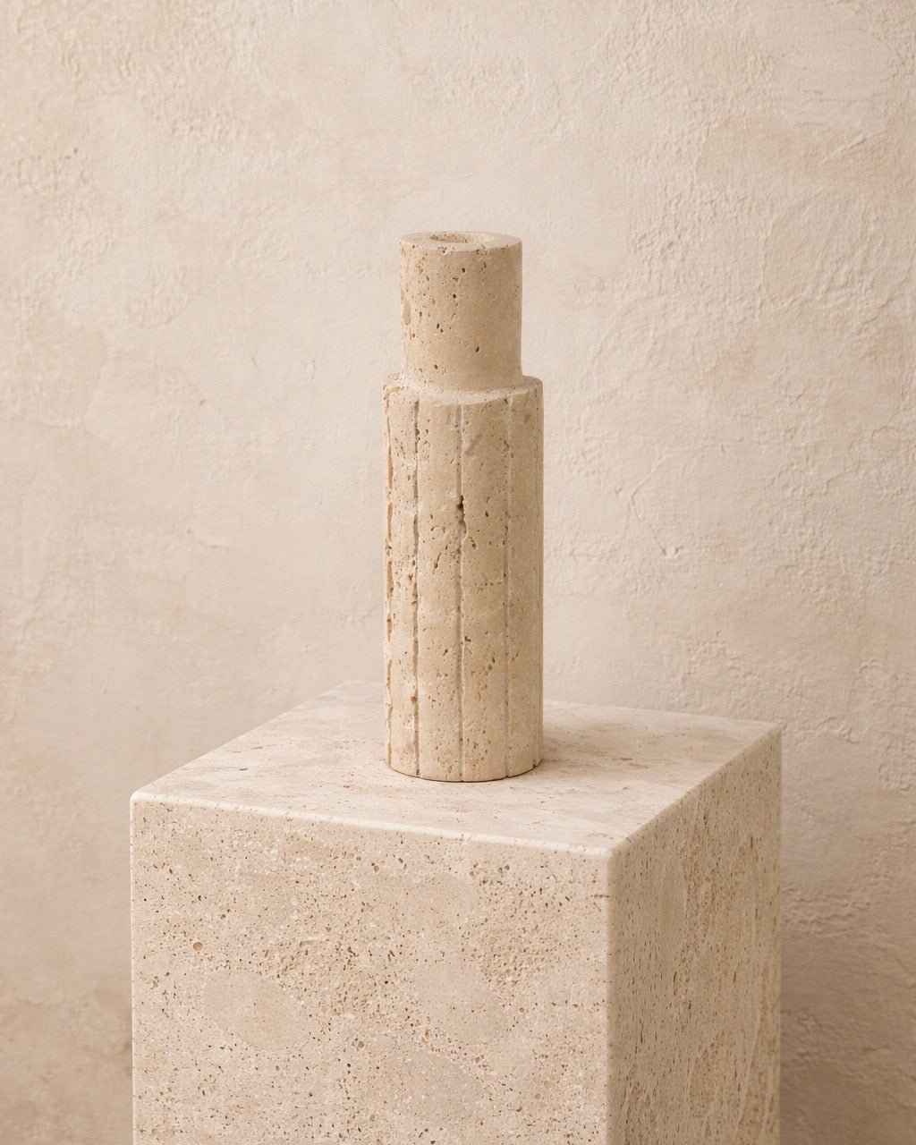 Travertine Candle Holders - Belaré Home