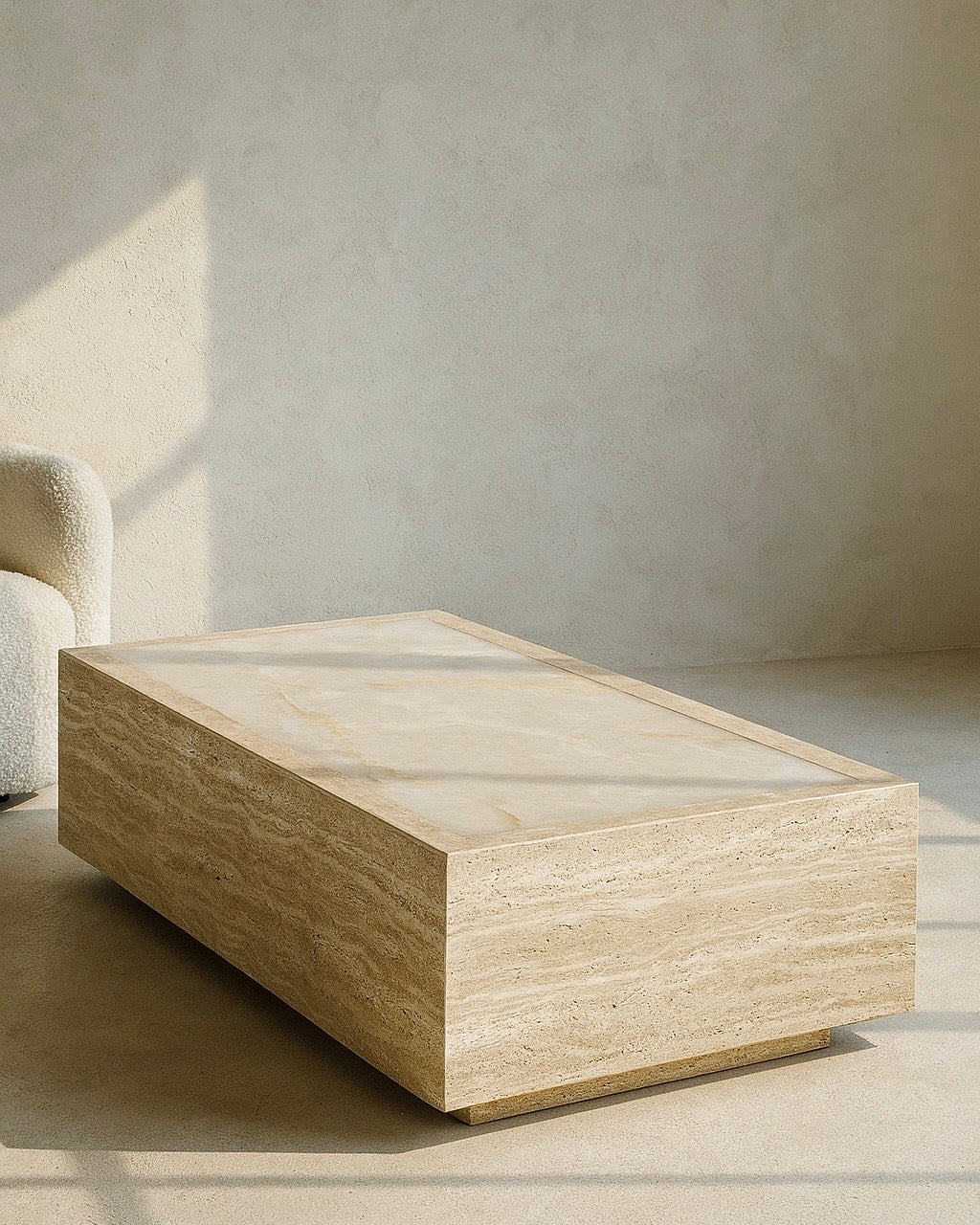 Palermo Travertine & Onyx Coffee Table - Belaré Home