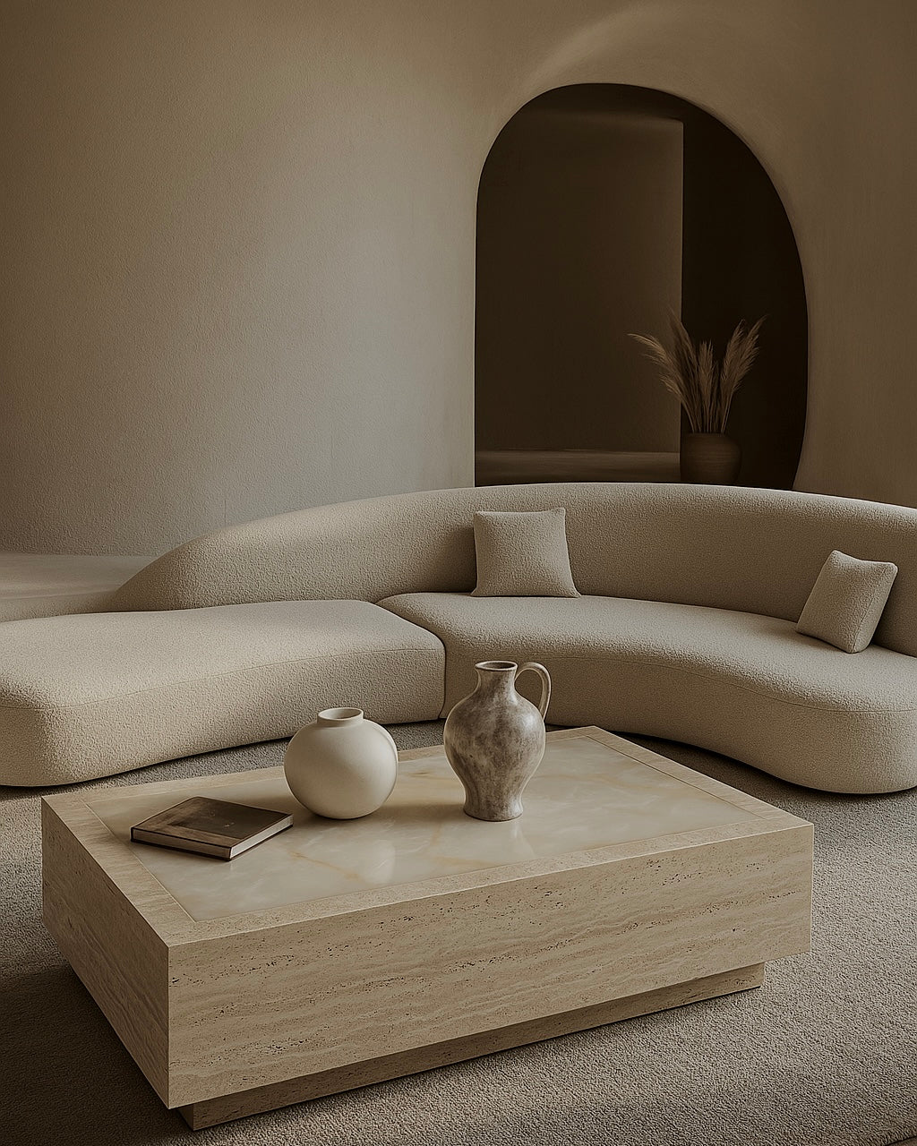 Palermo Travertine & Onyx Coffee Table - Belaré Home