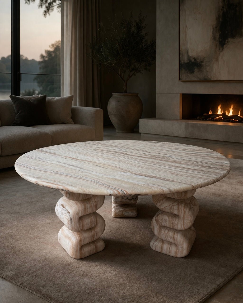 Solenne Onyx Marble Table - Belaré Home