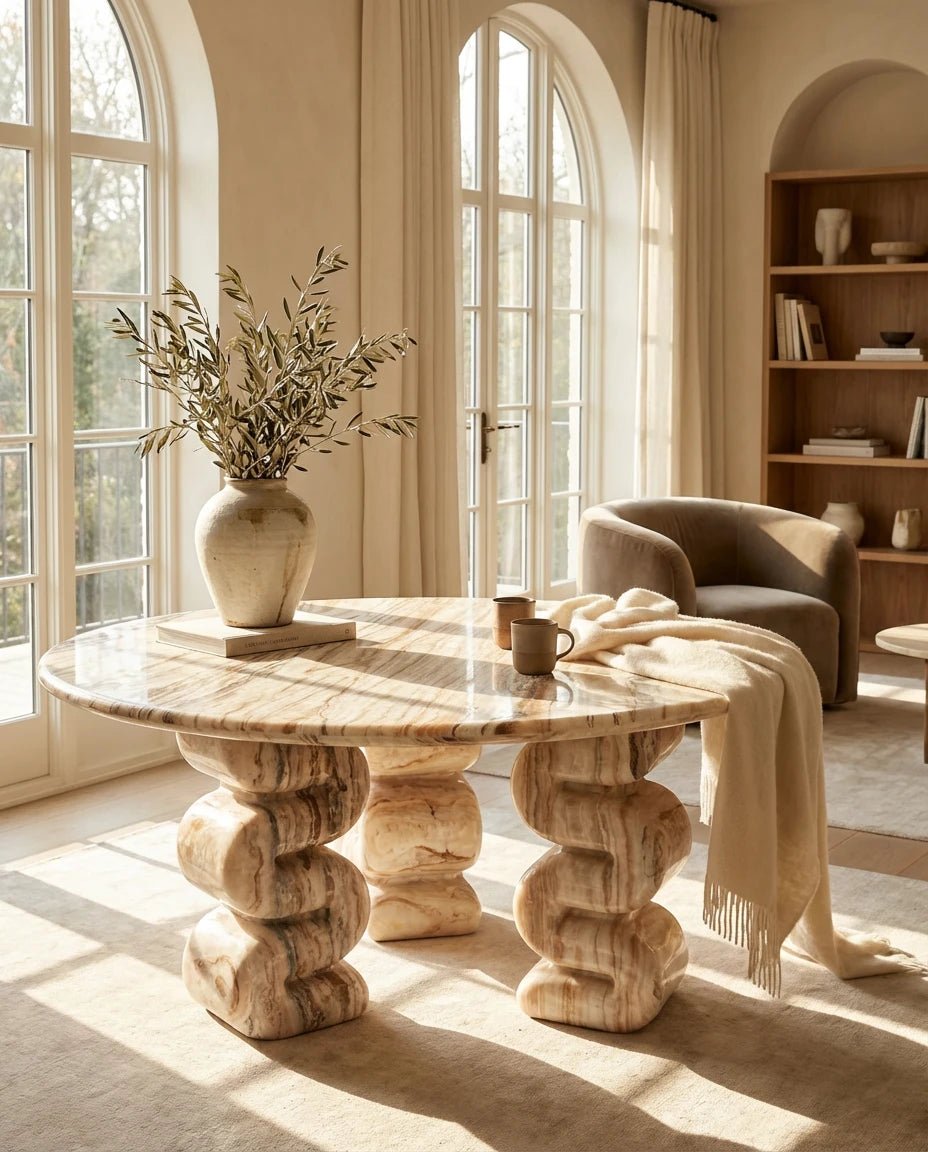 Solenne Onyx Marble Table - Belaré Home