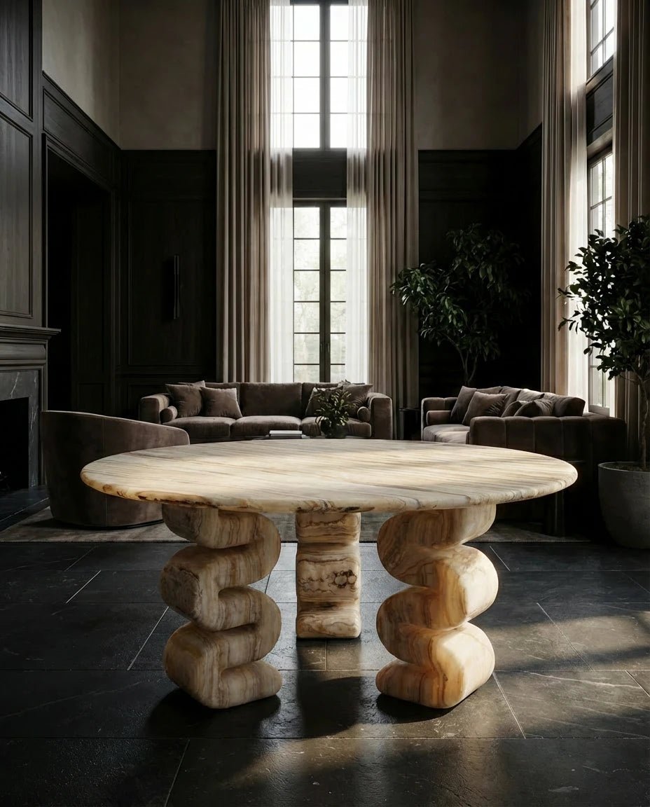 Solenne Onyx Marble Table - Belaré Home