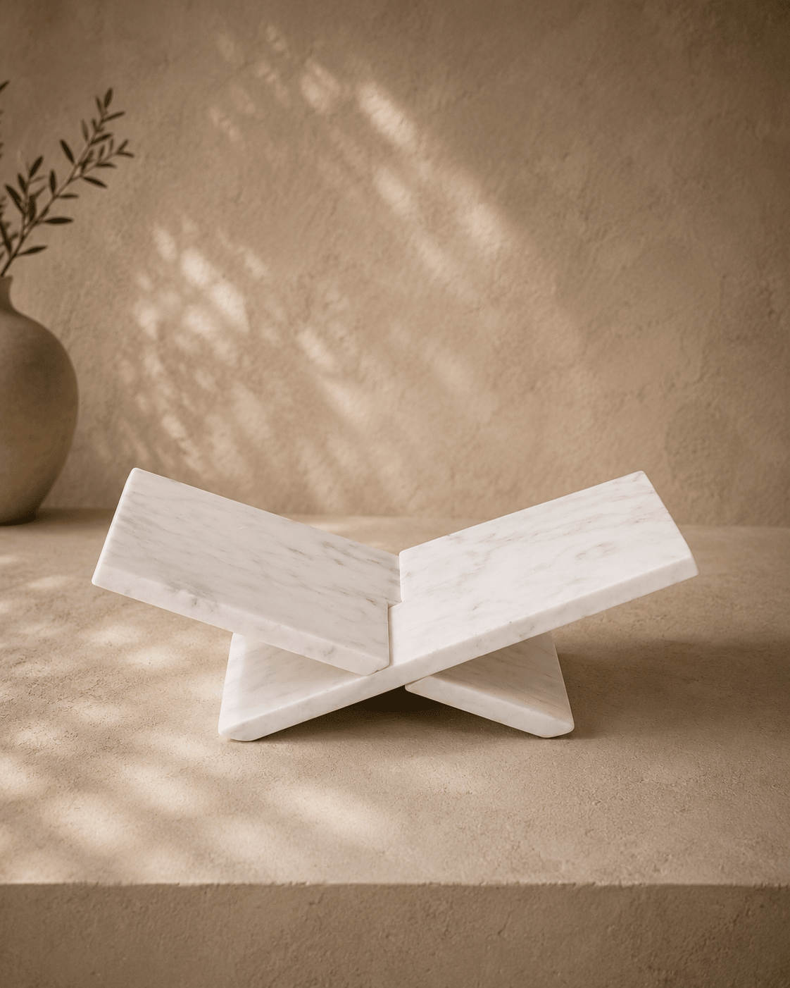 Organic Marble Book Stand - Belaré Home