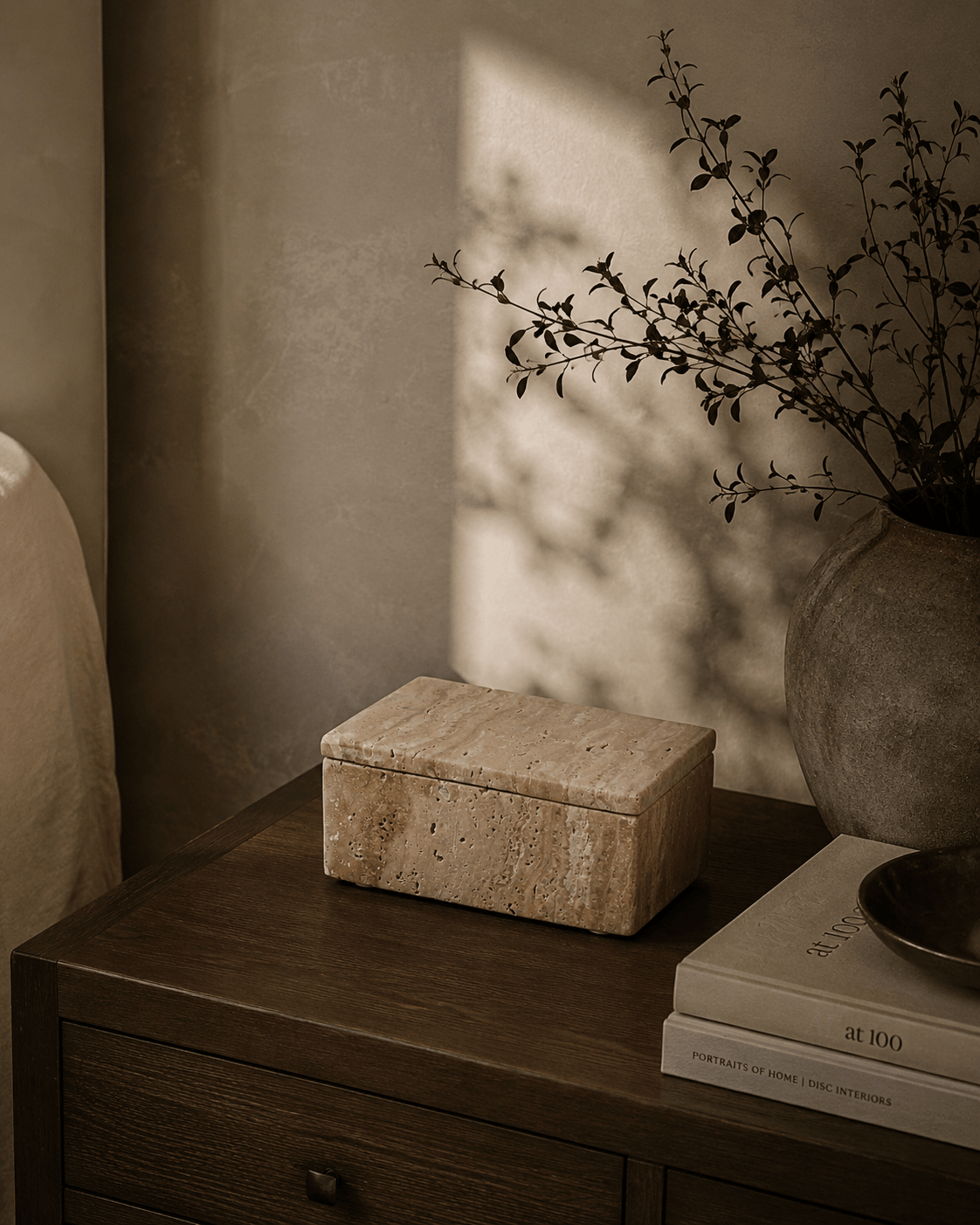 Dainty Travertine Box - Belaré Home