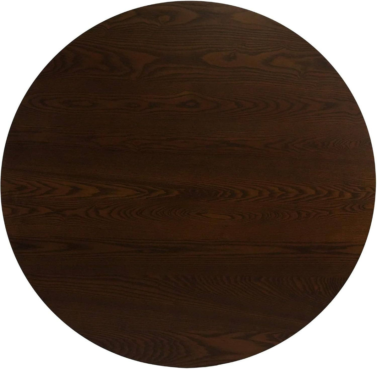 Round Walnut Solid Wood Dining Table 39 Inch Pedestal Base Design Modern - Belaré Home