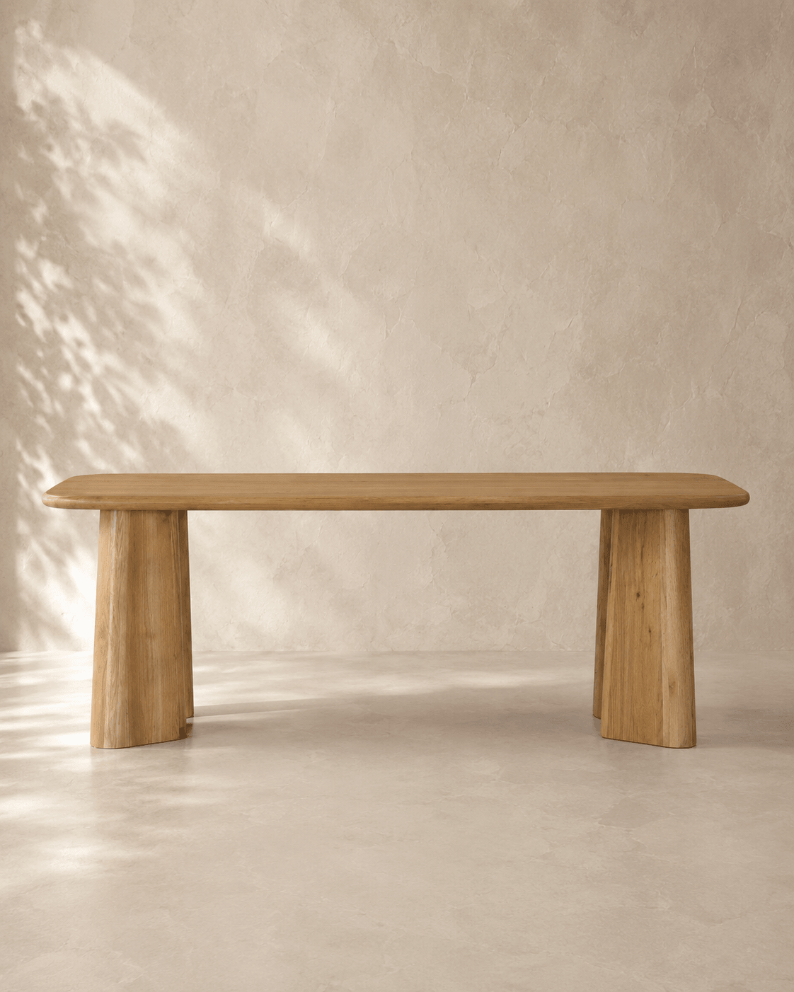 Solero Solid White Oak 84" Dining Table - Belaré Home
