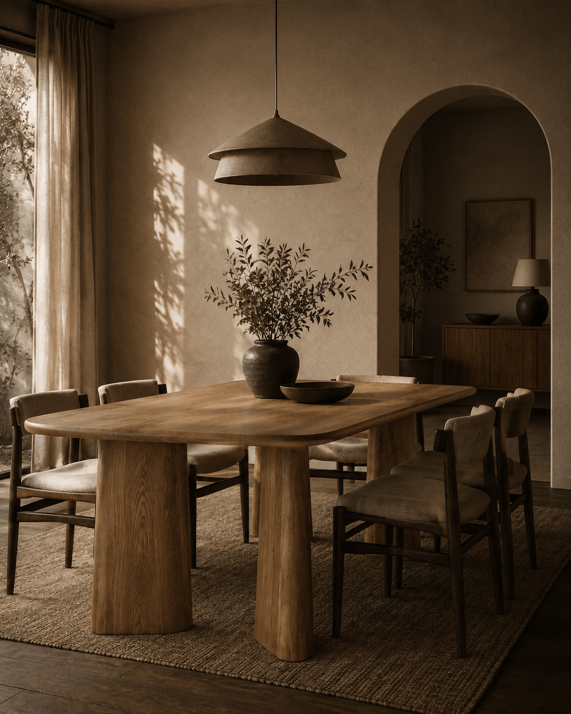 Solero Solid White Oak 84" Dining Table - Belaré Home
