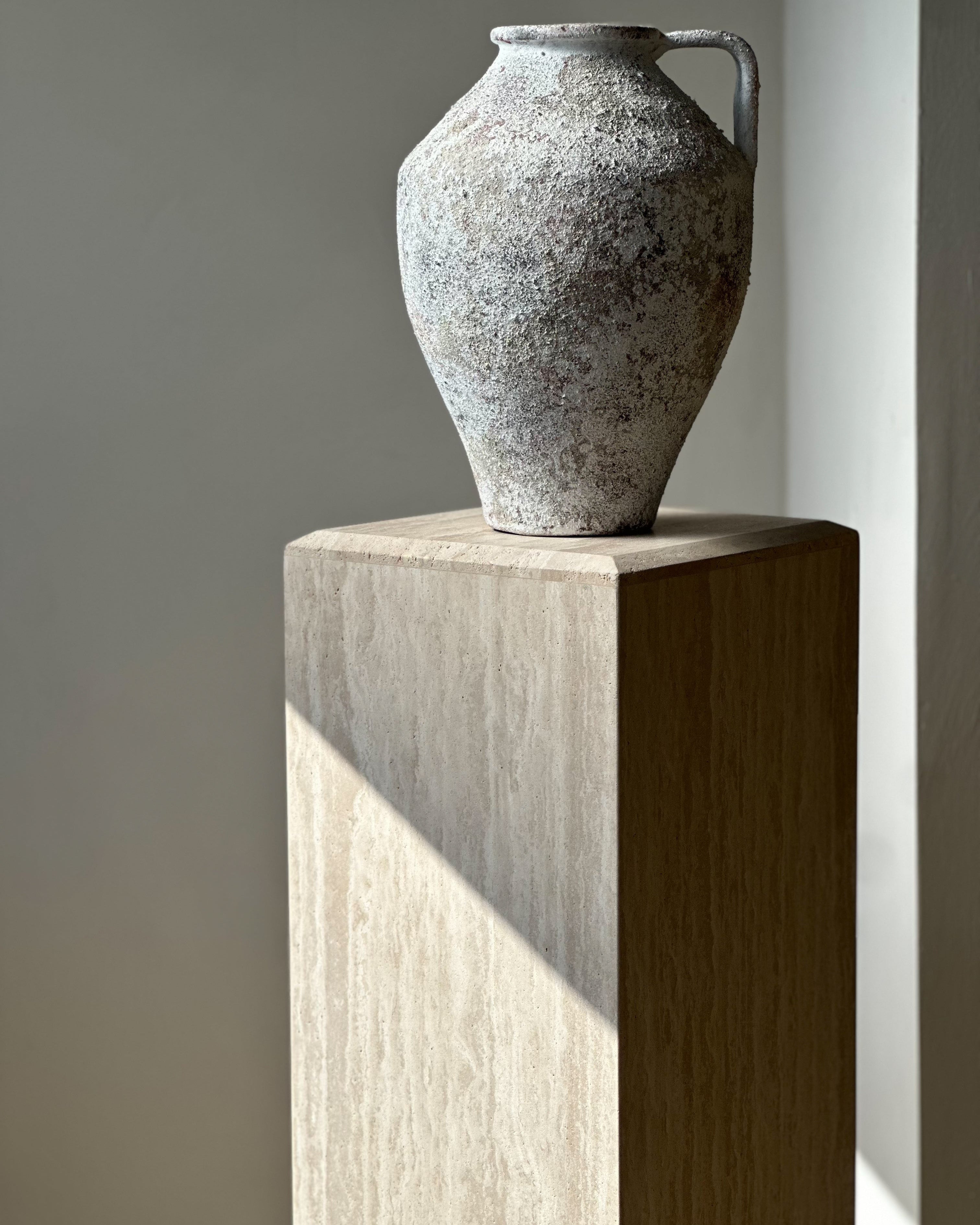 Honed Travertine Column Medium - Belaré Home