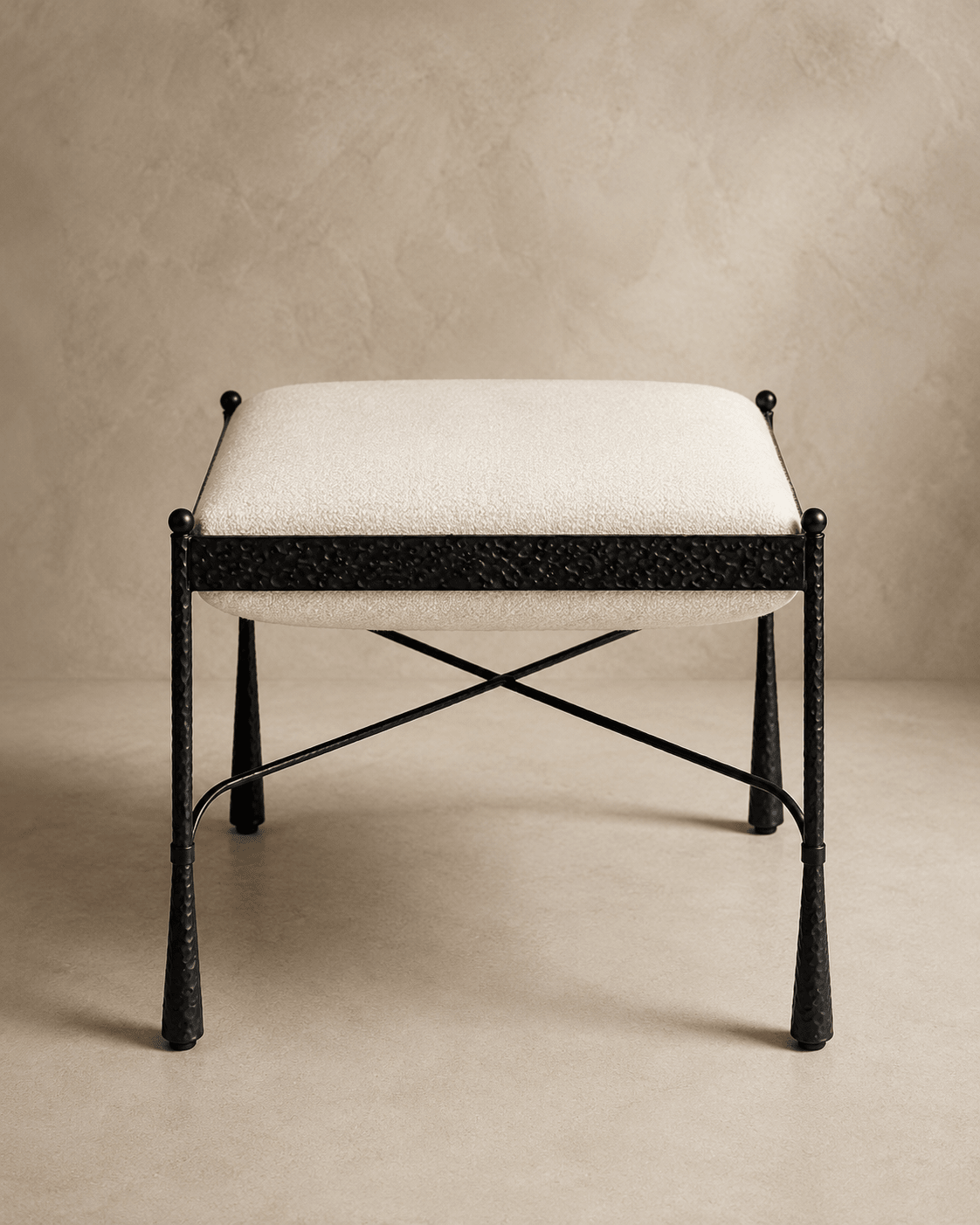 Priscilla Cream Stool - Belaré Home
