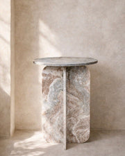 Riley Marble Side Table - Belaré Home