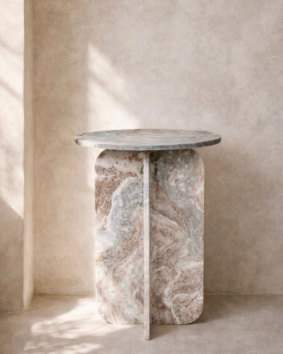 Riley Marble Side Table - Belaré Home