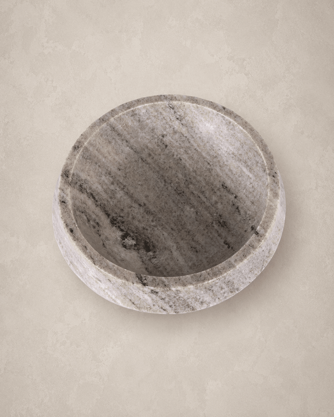 Natural Marble Key Ring Bowl - Round Catchall Dish 10" - Belaré Home