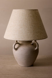 Ava Table Lamp - Cream Vase Design 17.7" Modern Lighting - Belaré Home