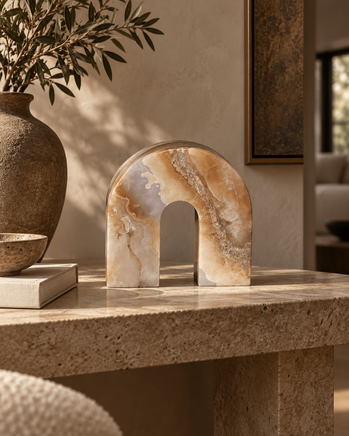Rainbow, Amber Onyx Sculpture - Belaré Home