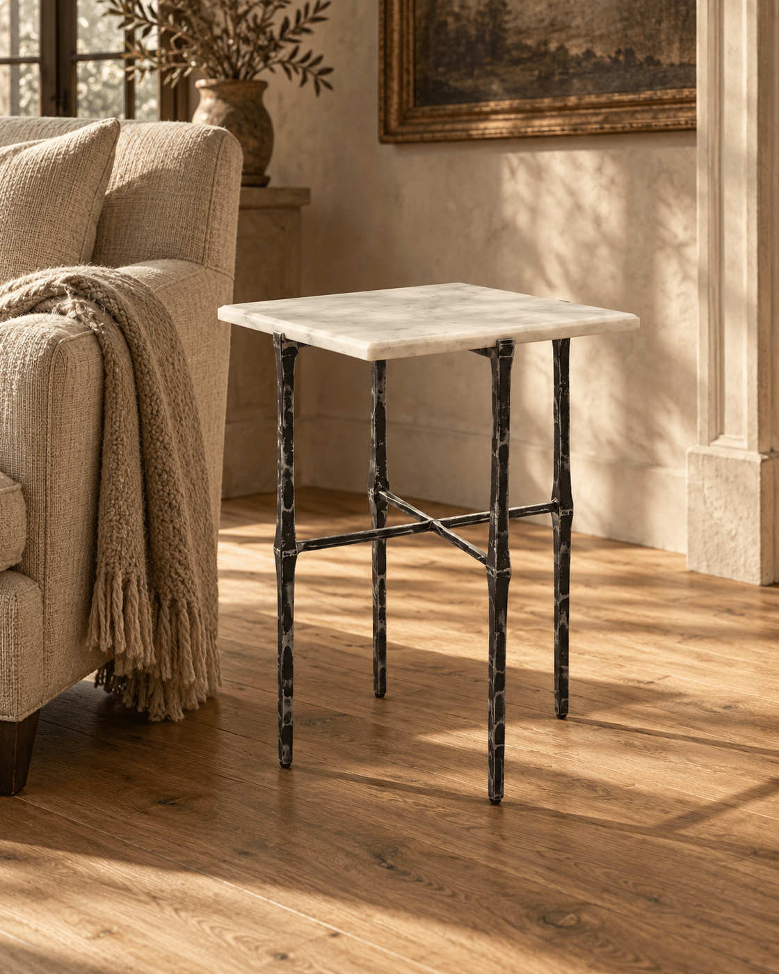 Avelis Marble Accent Table - Belaré Home