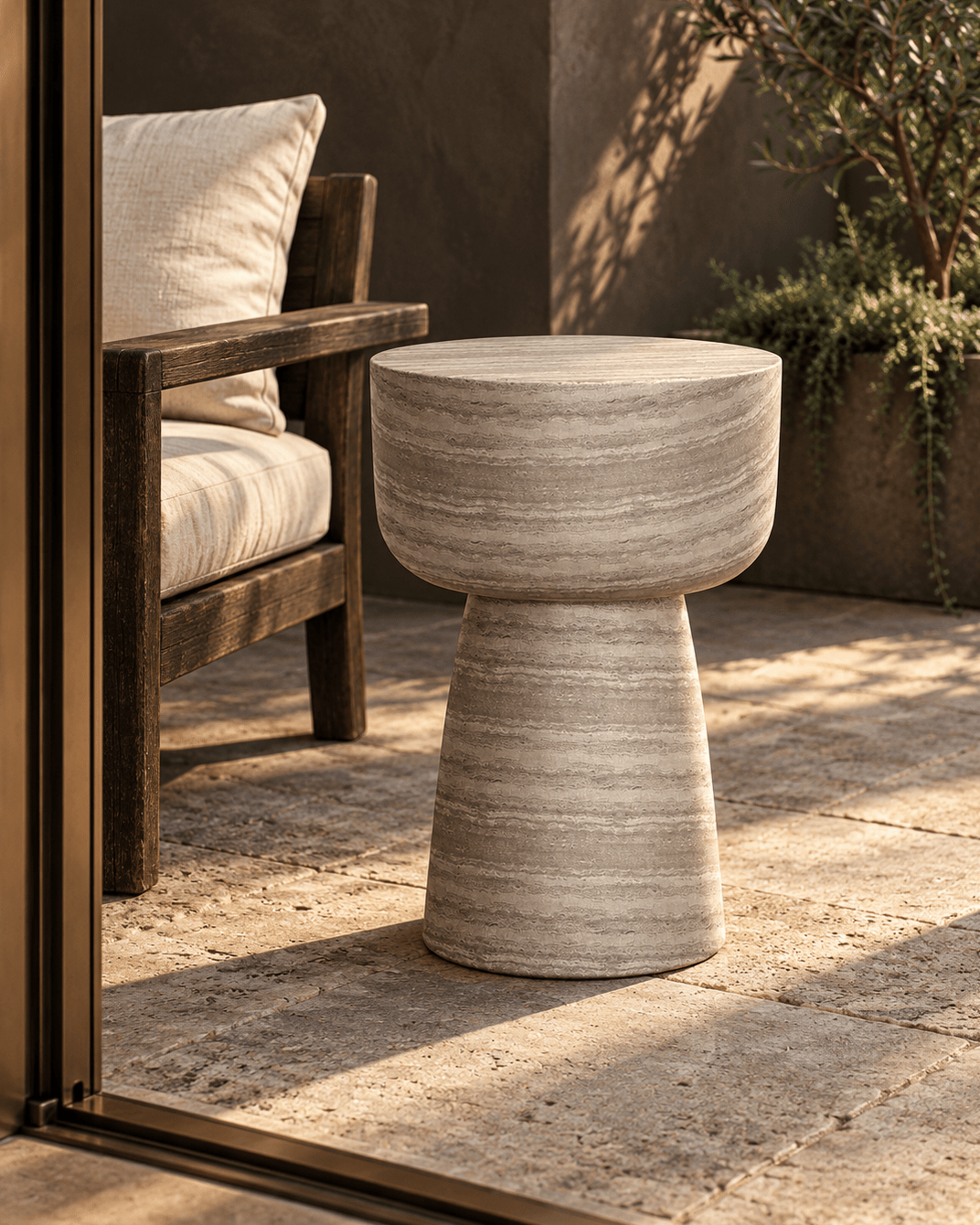 Maro Concrete Outdoor Side Table - Belaré Home