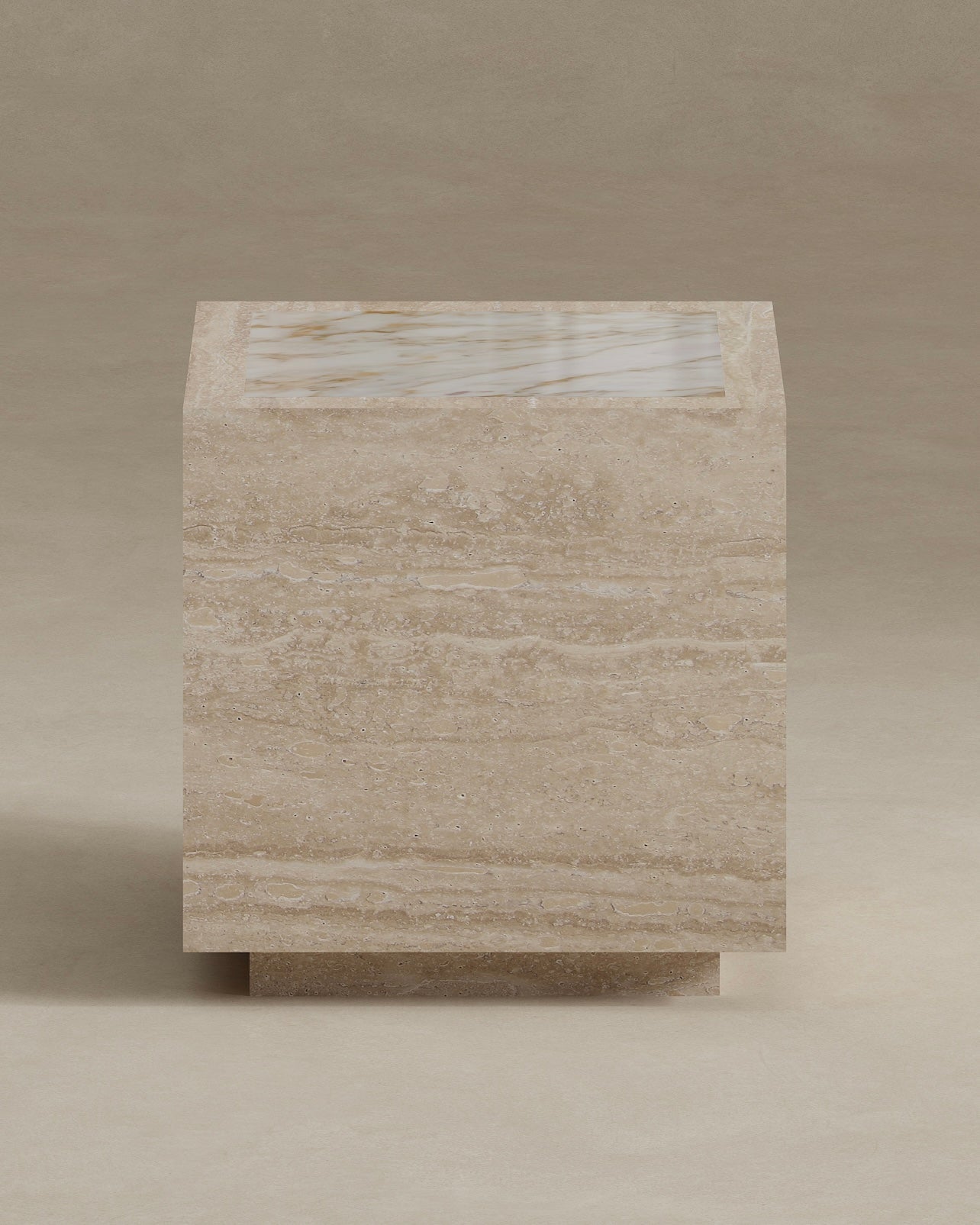 Palermo Travertine & Onyx Side Table - Belaré Home