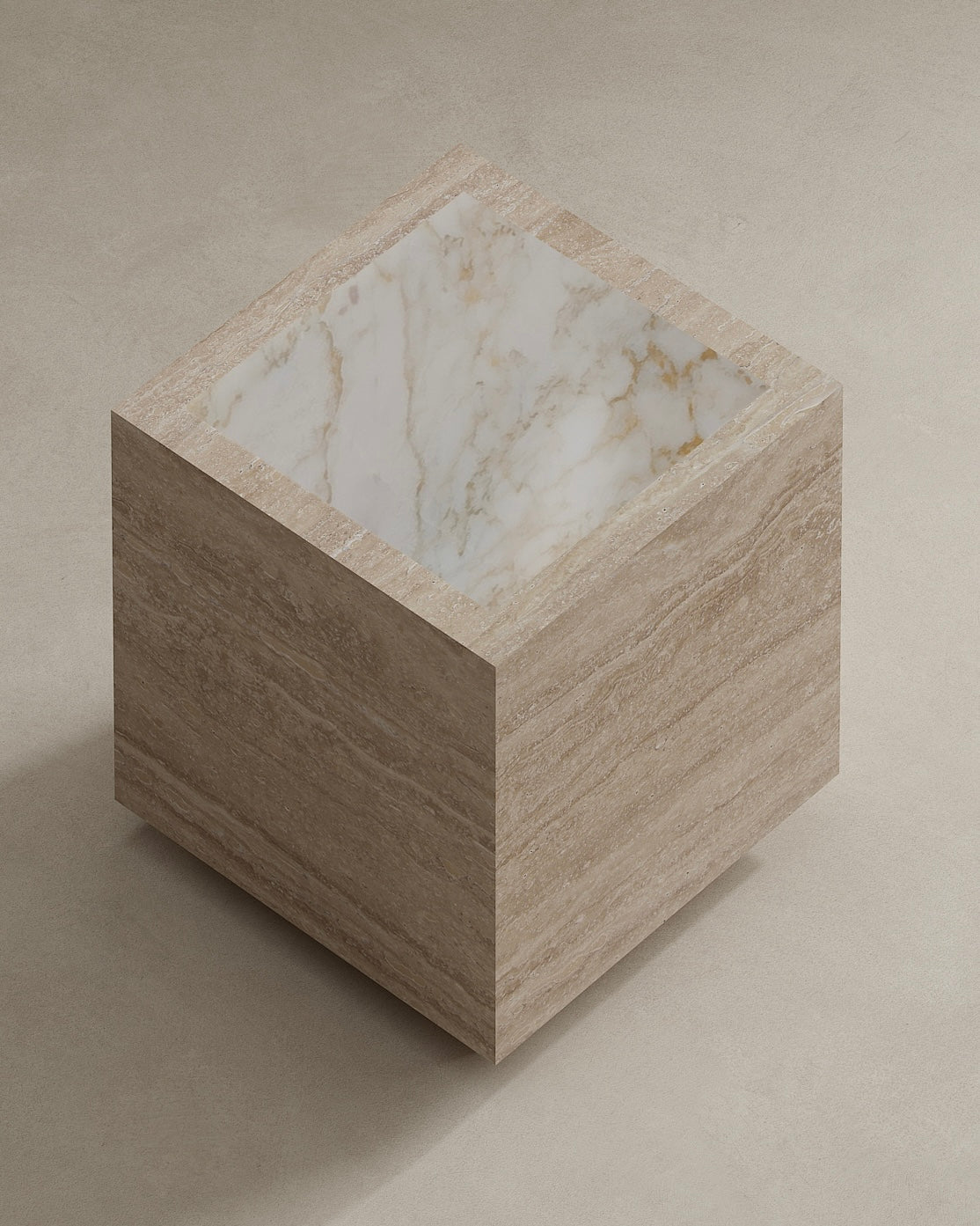 Palermo Travertine & Onyx Side Table - Belaré Home