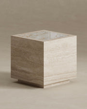 Palermo Travertine & Onyx Side Table - Belaré Home