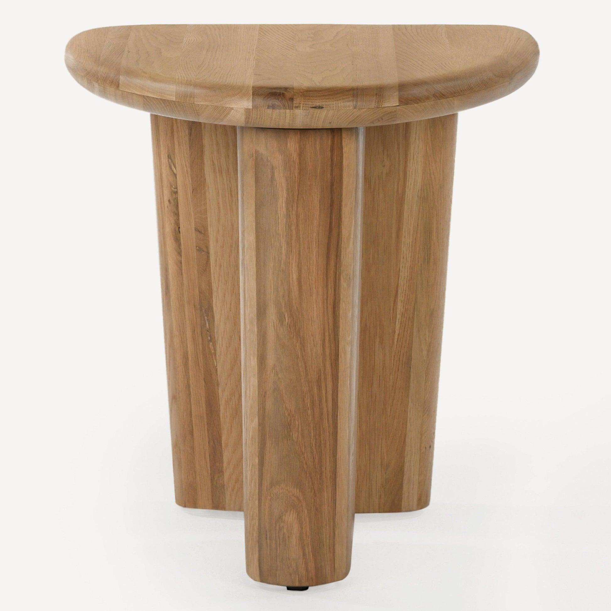 Solero Solid White Oak Side Table - Belaré Home