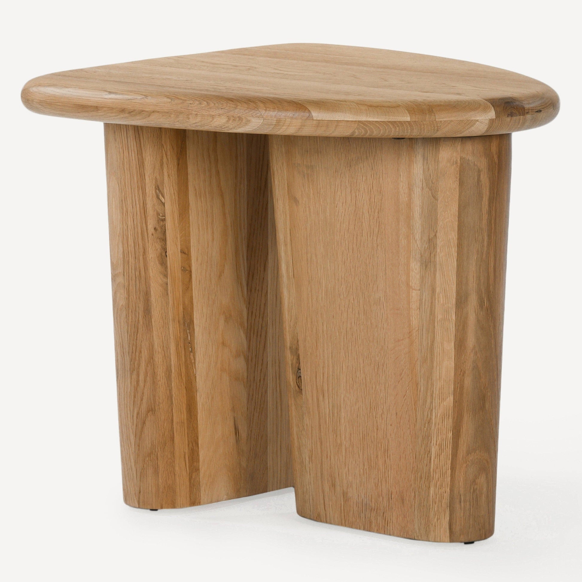 Solero Solid White Oak Side Table - Belaré Home