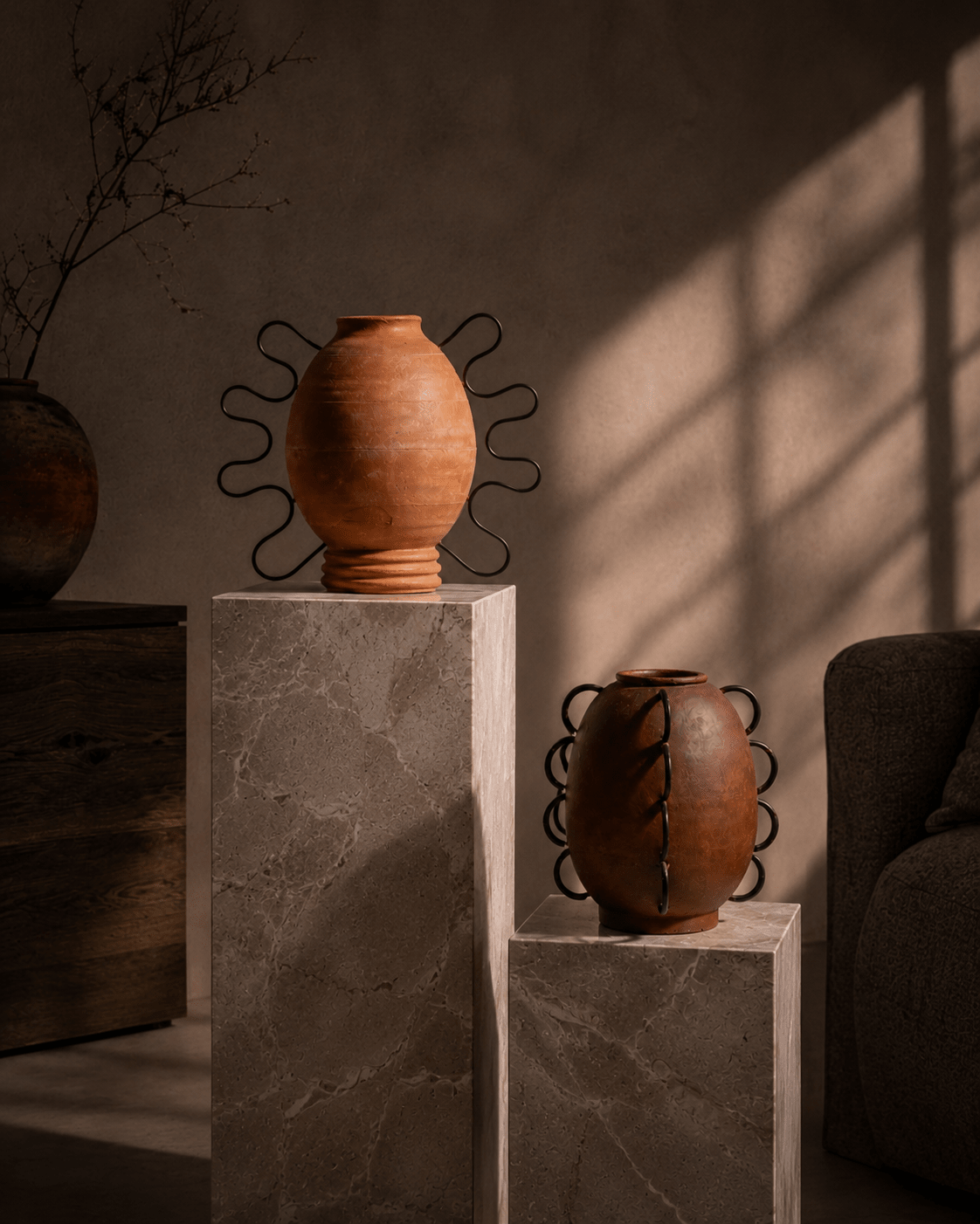 Alila Terracota Vase by Diego Olivero, part of the Sabana Grande Collection - Belaré Home