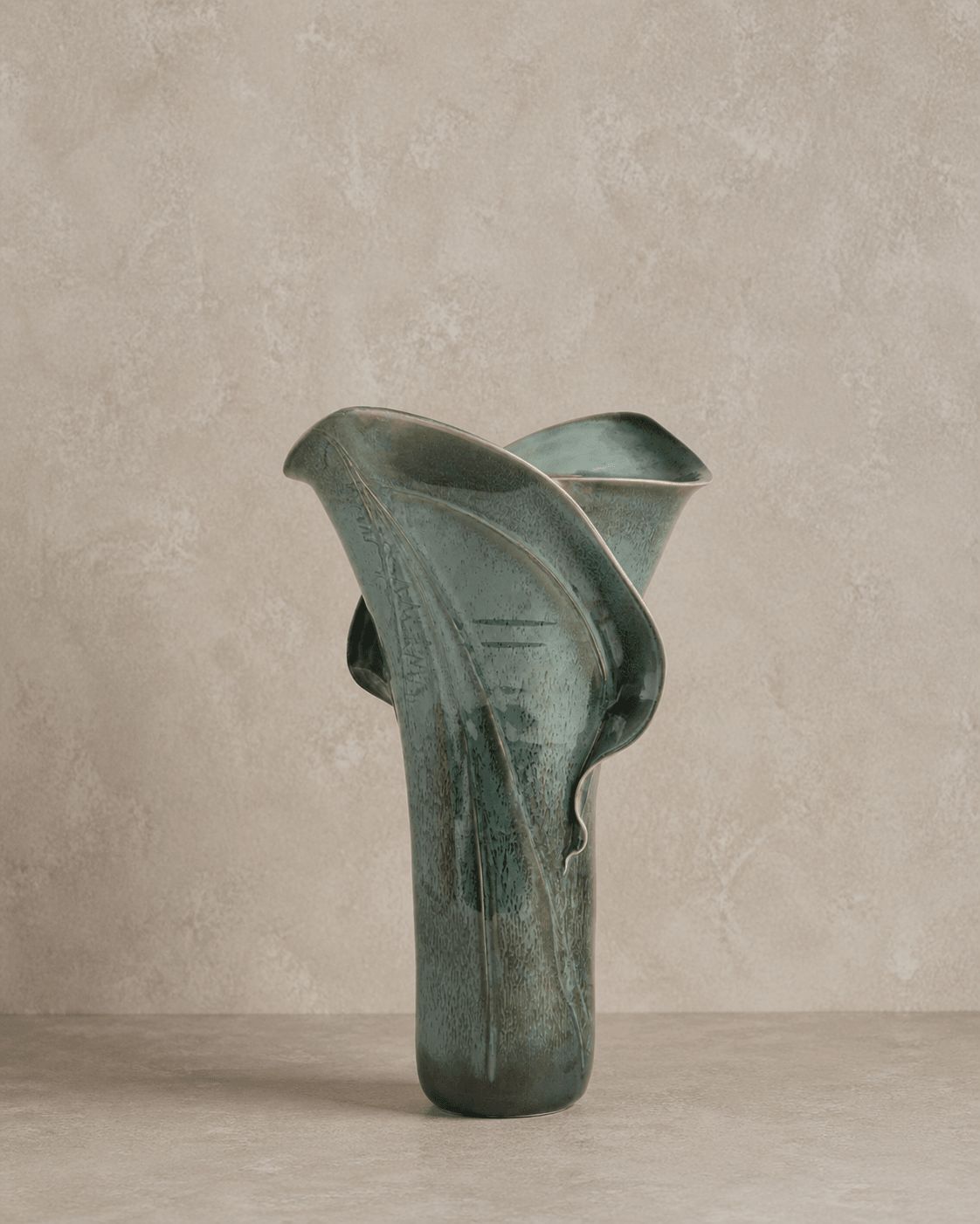 Antique Green Cera Vase 23.5" - Belaré Home