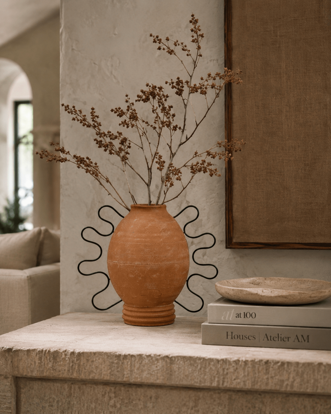 Avila Terracota Vase by Diego Olivero, part of the Sabana Grande Collection - Belaré Home