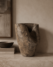 Canela Vase - Brown Terracota Decorative Vessel 14in - Belaré Home