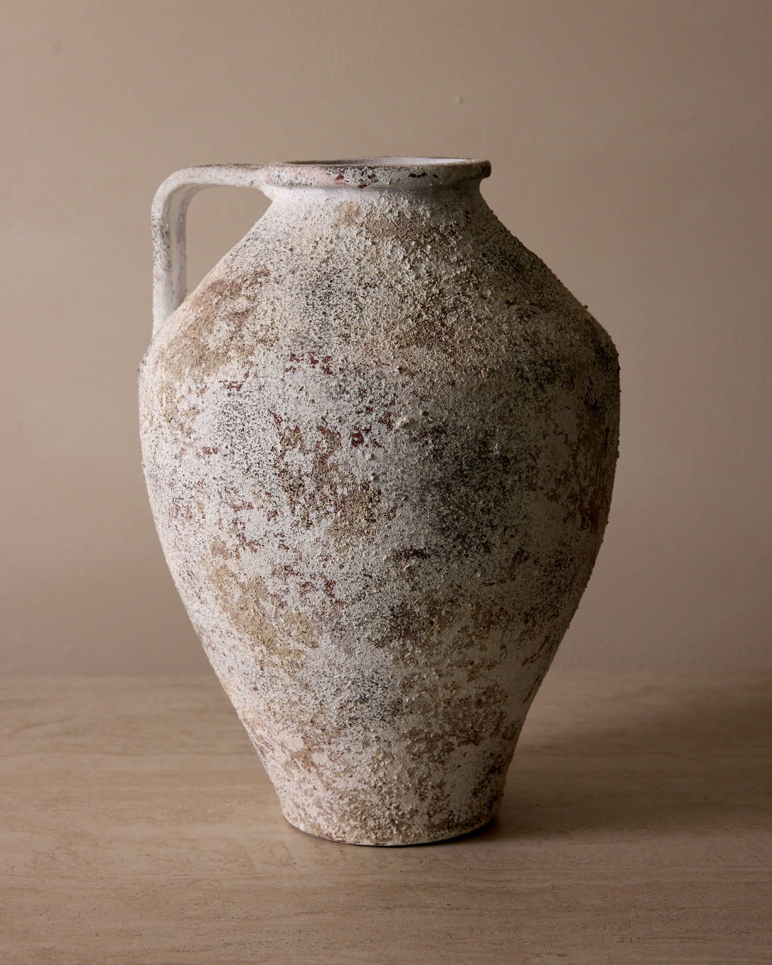 Siena Handmade Concrete Vase - Cream Minimalist 10" x 14" - Belaré Home