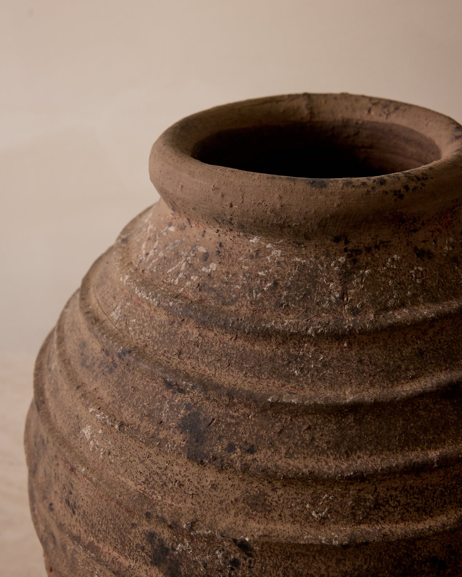 Sol Vase - Dark Brown Ceramic Decorative Vessel 14.5" x 16" - Belaré Home