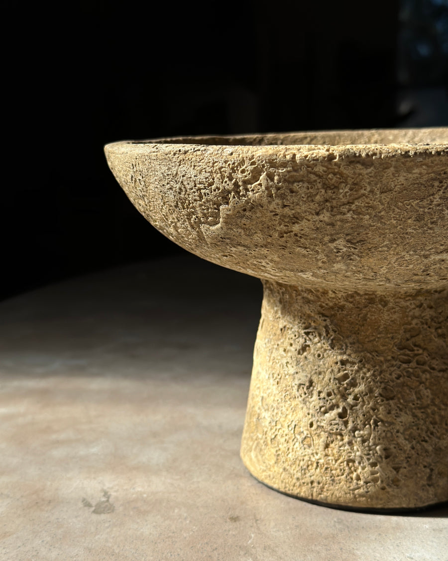 Sand Pedestal Bowl - Belaré Home
